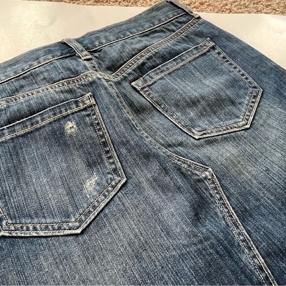 Old Navy Distressed High Waist Mini Denim Jean Skirt Size 0 - Picture 7 of 13